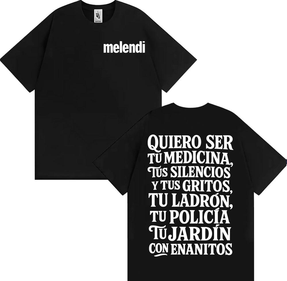 Rapper Melendi Jardín Con Enanitos Graphic T Shirts Mens Clothing Fashion Vintage Tshirt Summer Tops Cozy Short Sleeve T Shirt
