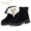 Winter Shoes Boots Ladies Genuine Leather Women Snow Boots Large Size Natural Wool Warm Women's Ankle Boots