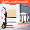 Foldable Hydraulic Material Lift Winch Stacker Pallet Truck Dolly Fork Lift Table Cart Pallet Jack Removable Platform Adjustable