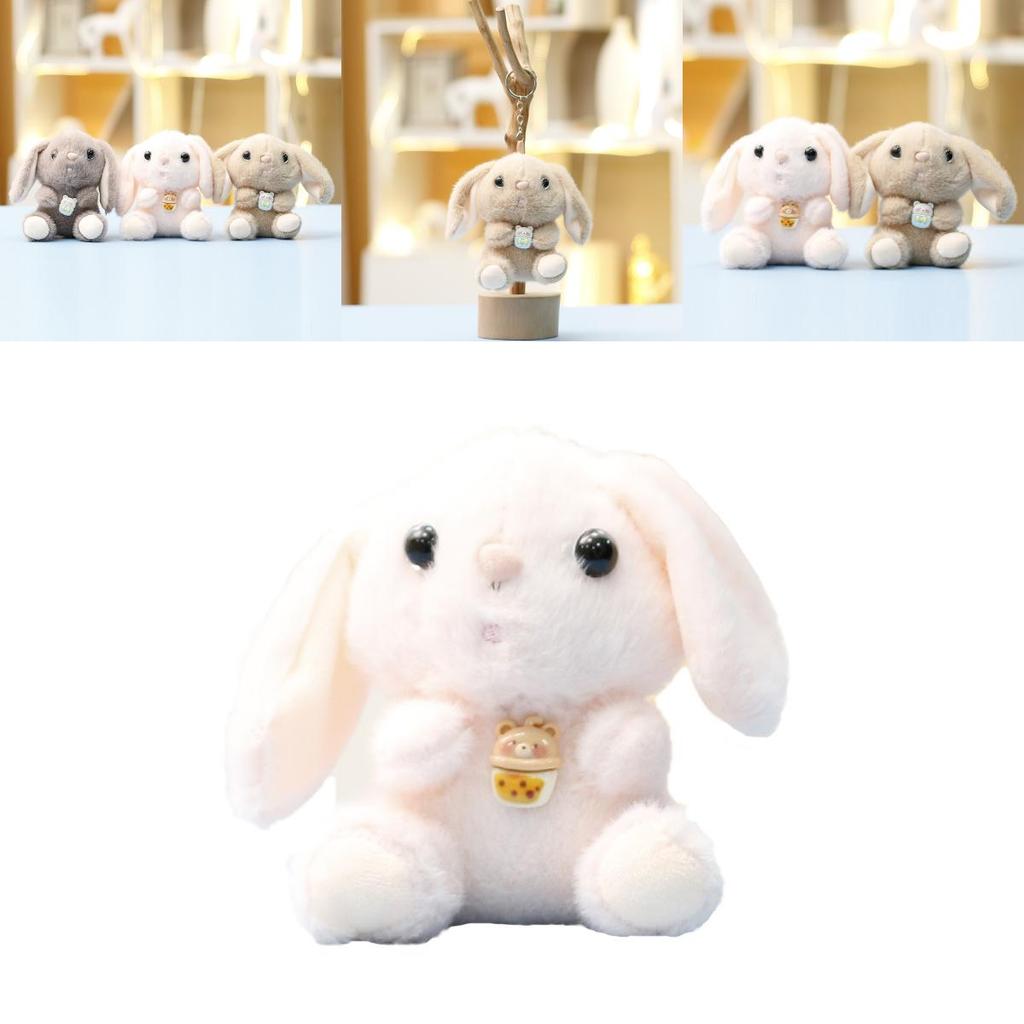 Plush Toy Backpack Strawberry Bear Keychain Cute Animal Doll For Kids And Teens