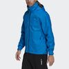 Adidas Solid Color Logo Print Hooded Jacket Men Jacket Blue HA2305