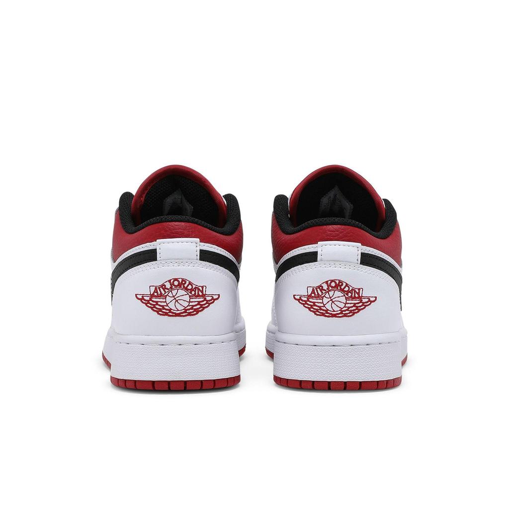 Air Jordan 1 Low Grade School 'White Gym Red' (Unisex) White / Gym Red / Black Kids' Basketball Shoes 553560 118