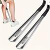 42CM Stainless Steel Shoe Horn with Rubber Dipped Handle for Easy Shoe Wearing