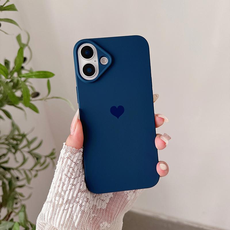 Love Candy Color Silicone Soft Case For iPhone 16 16E 15 14 13 12 11 Pro XS Max X XR Plus Ultra Thin Matte Back Cover Caso Shell