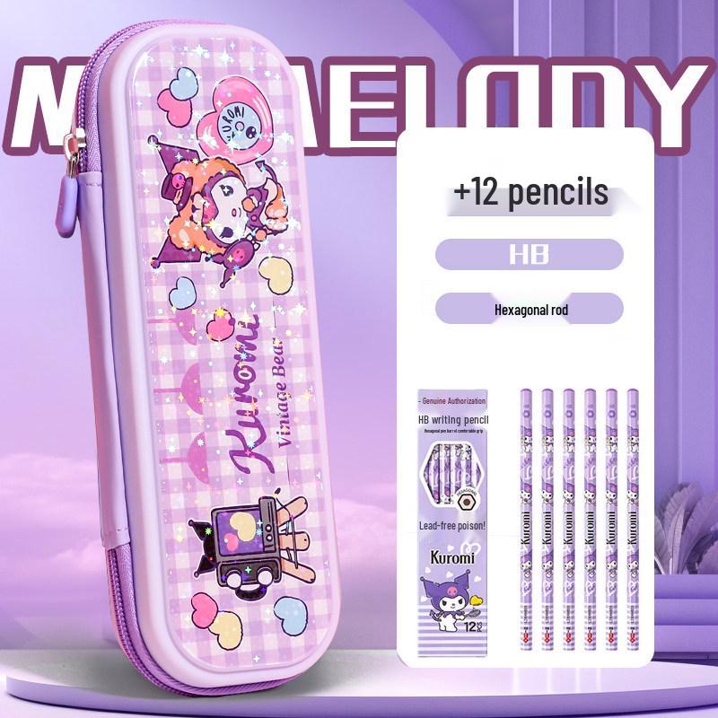 Kuromi & Cinnamoroll Melody Pencil Case for Primary School Girls