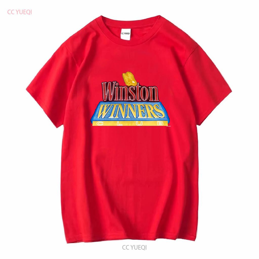 Винтажная карманная футболка Winston Cigarettes Winners Club Размер L 1995 года винтаж Стираная с принтом Растянутая дизайнерская одежда