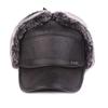 Old Man Hat Leather Cap Men's Leather Duck Tongue Hat Fall and Winter Warm Thickened Dad Hat Middle-aged Hat