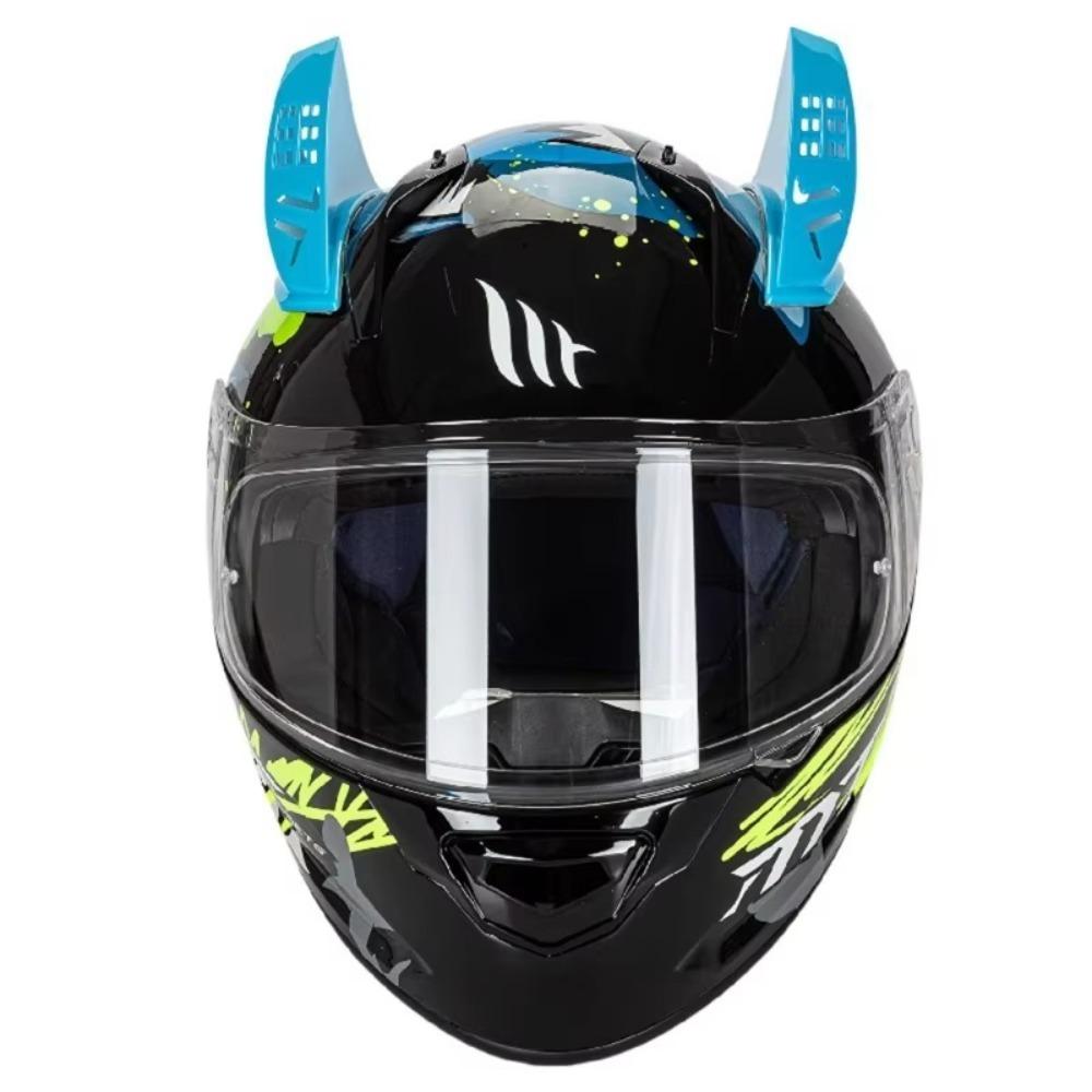 2 Pcs Plastic Motocross Racing Mohawk Horns Universal Motorbike Bike Helmet Ears