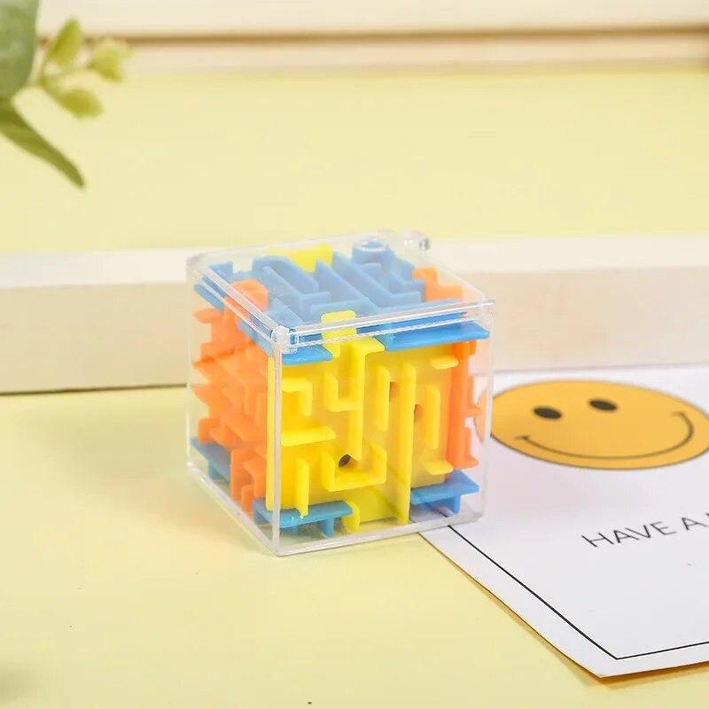 3D лабиринт, волшебный куб, прозрачный шестигранный куб-головоломка, катящийся мяч, игра-лабиринт, игрушки для детей, развивающие