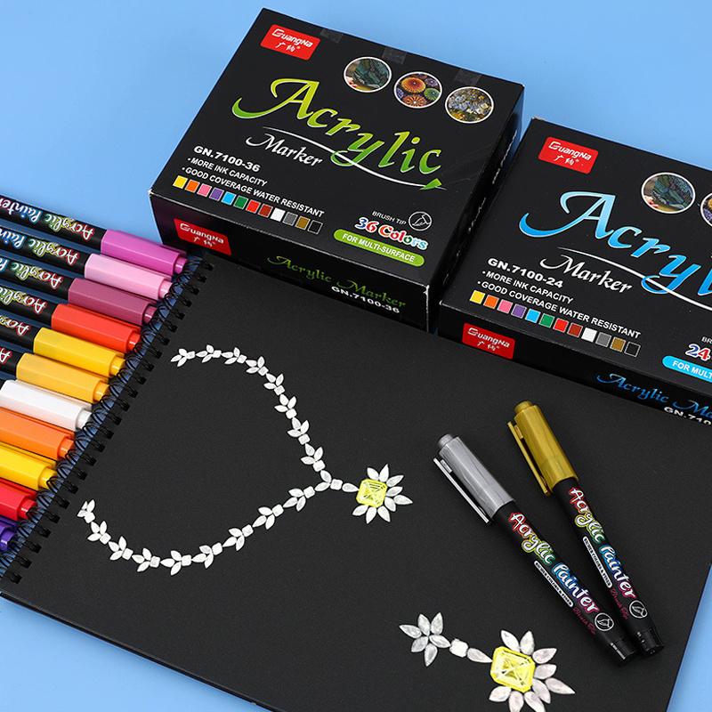 Набор маркеров 12-100 цветов с тонким и острым наконечником - профессиональные художественные маркеры для взрослых, идеально подходят для рисования, набросков, раскрашивания и анимации