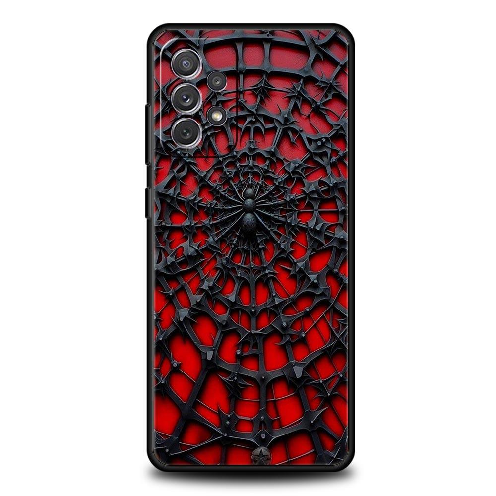 Чехол-паутина для телефона Samsung Galaxy A55 A35 A15 A14 A13 A25 A54 A51 A71 A72 A73 A32 A52 A41 5G Мягкий ТПУ корпус Fundas Capas