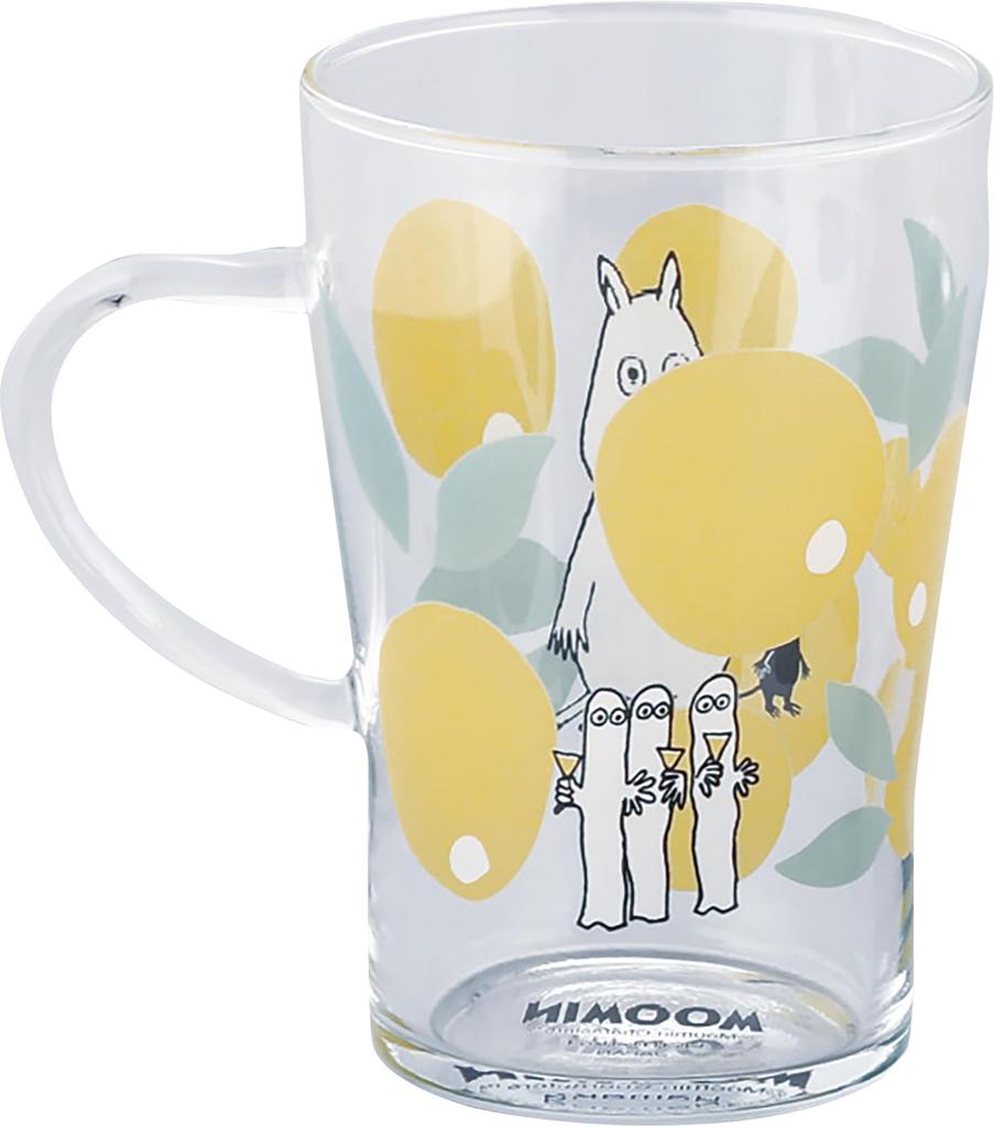 Кружка из термостойкого стекла MOOMIN, дизайн Муми-тролль, прибл.. 350 мл, Идеально для горячих напитков, Скандинавский подарок, Сделано в Японии, Yamaka Shoten, MM8201-815