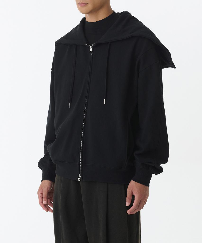 Musinsa Standard Extra Oversized Open Hooded Sweat Zip-Up [Black]