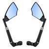 ROCKBROS Bicycle Rearview HD Field of Side Bar End Easy Freely Fits Road Bikes and Cross and Right Mirrors, View, Anti-Explosion Lens, Anti-Glare
