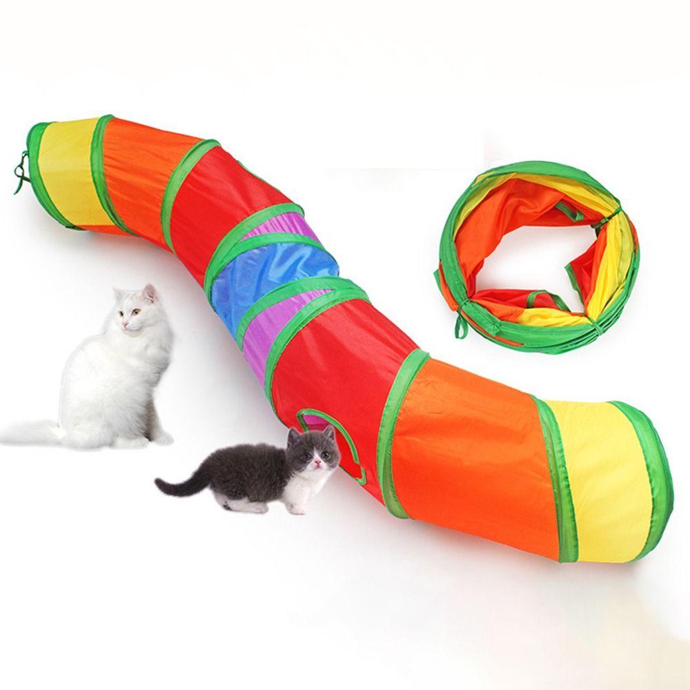 Красочные игрушки для обучения пряток для домашних животных ST Pass Pet Play Toy Прочный туннель для кошек на открытом воздухе