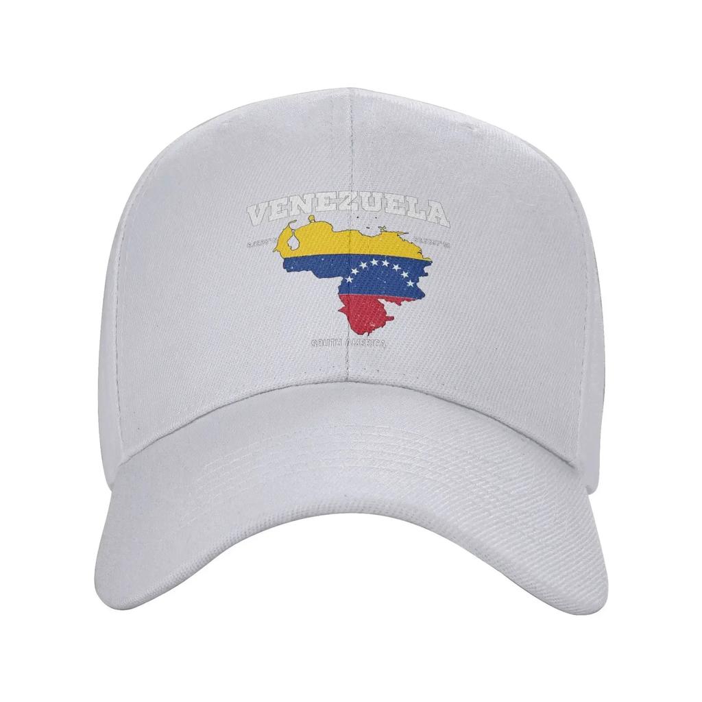 Men WomenVenezuelan Flag Map Hats Retro Baseball Caps Adjustable Casual Wear