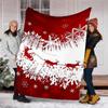 Christmas reindeer Theme Printed Blanket - Perfect for Couch, Bed, Travel & Outdoor Use | Machine Washable, Cozy & Durable.