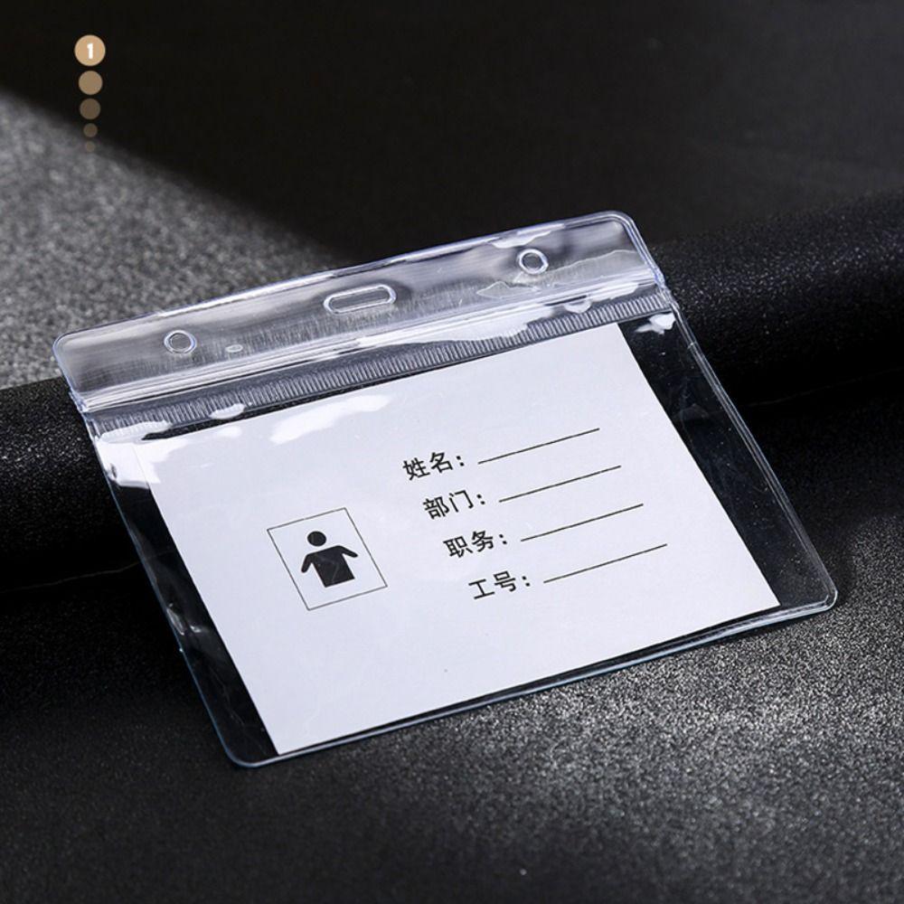1PC PVC ID Card Badge Holder Transparent Name Card Protector Cover New Employee Card Case