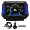 Car Smart Gauge 3in Digital Speedometer Car HUD Display OBD2+GPS Mode with Slope Meter Compass Speed Tach Warning