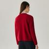 Zhaojun Women's Round Neck 100% Cashmere Thickened Cardigan Sweater