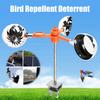 Reflective Bird Scarer Pigeon Scarer Deterrent Device with Metal Pole Simple Installation Outdoor Harmless Bird Control Rotary Bird Repeller