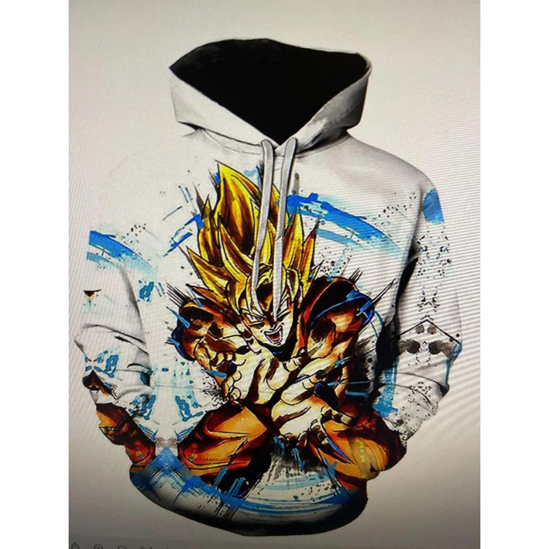 Dragon Ball New Saiyan Cute Anime Cartoon Fashion 3D Hooded Sweater Hoodie Adult Children's Size Four Seasons Loose Type