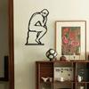 Thinker Metal Wall Art - Modern Minimalist Line Design | Stylish Wall Decoration for Bedroom, Living Room, and Office