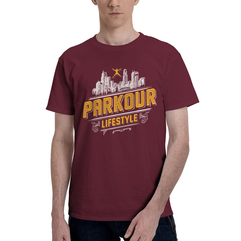 Freerun Freerunning Rooftop Lifestyle Men Parkour Funny Tee Shirt Short Sleeve Crewneck Pure Cotton Adult Clothes TShirt