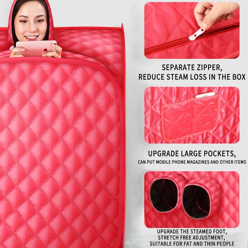 Портативная паровая сауна объемом 2 л для домашнего спа-отдыха, полезная для всего тела, для похудения, складная детокс-терапия, паровая сауна-кабина.