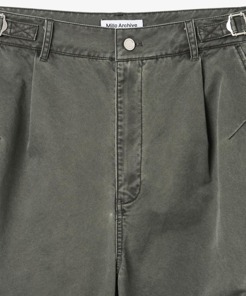MILLO ARCHIVE Garment Washed Silhouette Pants [Khaki Grey]