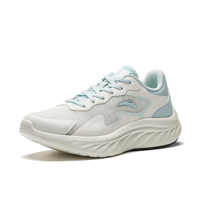 Anta Lingyu Lightweight Breathable Low-Top Casual Running Shoes Women Sneakers White Blue 922525522-3