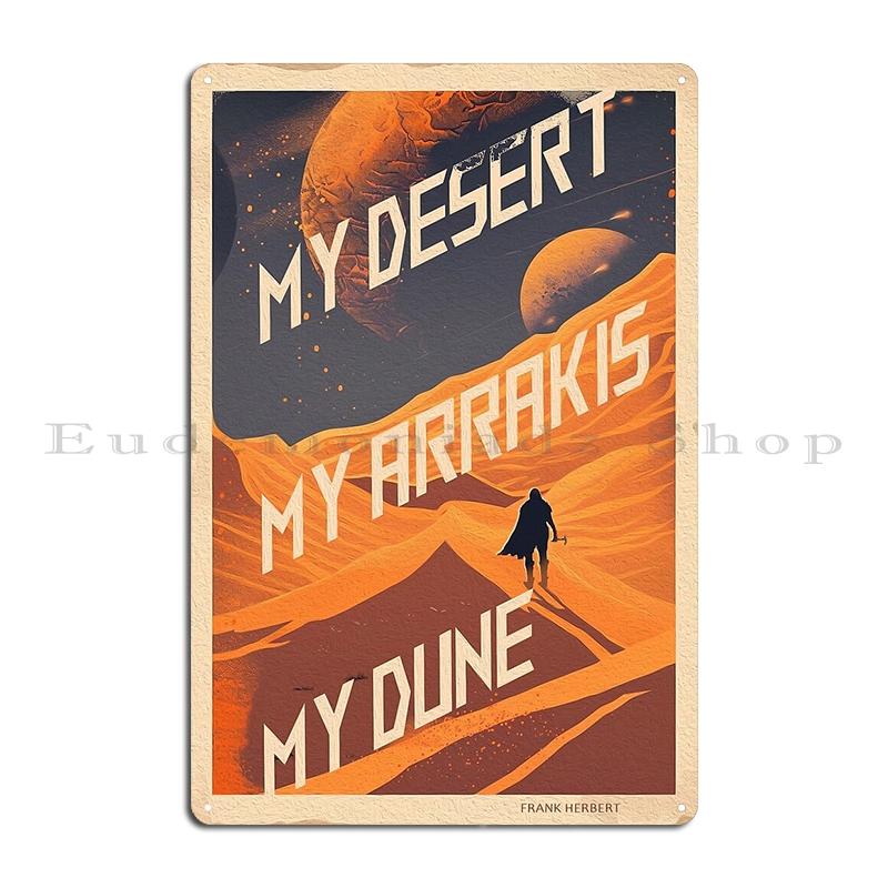 DORA Tin Sign Fear Is The Mind Killer Dune Litany Poster Metal Plaque Funny Wall Decor Cave Pub The Mind Killer Dune Litany Tin Sign Poster