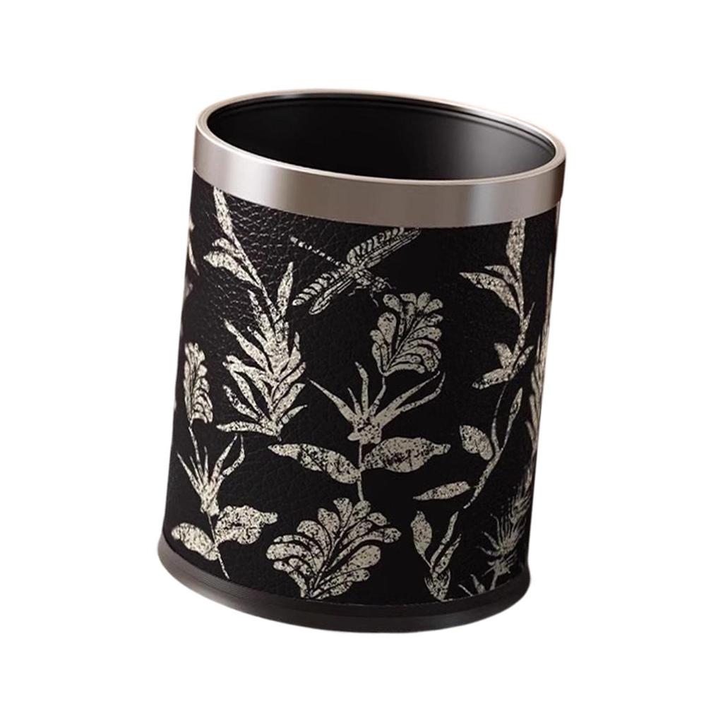 Round Trash Can Versatile Stylish Wastebasket for Living Room Bedroom Indoor