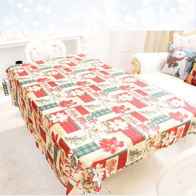 Versatile Santa Christmas Red Tablecloth Designed For Effortless Use In Various Holiday Occasions