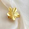 Stainless Steel Hollow Daisy Flower Rings for Women Simple Gold Copper Color Open Ring Anti Allergic Rust Proof Stylish Zircon