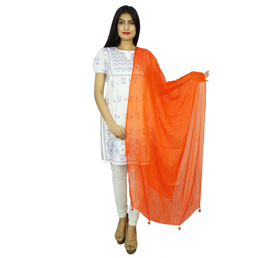 Индийские шарфы из шифона, накидка на шею, женская одежда, палантин Chunni Long Dupatta, подарок для