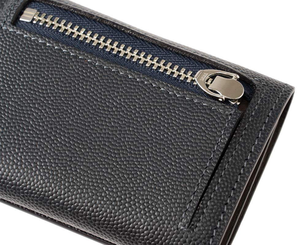 Cypris Perlanera Мини Компактный День Рождения Парень Темно-синий x 8422 Кошелек тройного сложения, Кошелек, Кошелек тройного сложения, Кожа, Мужской подарок, Подарок отцу, Подарок,