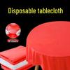 Одноразовая красная скатерть из искусственного шелка