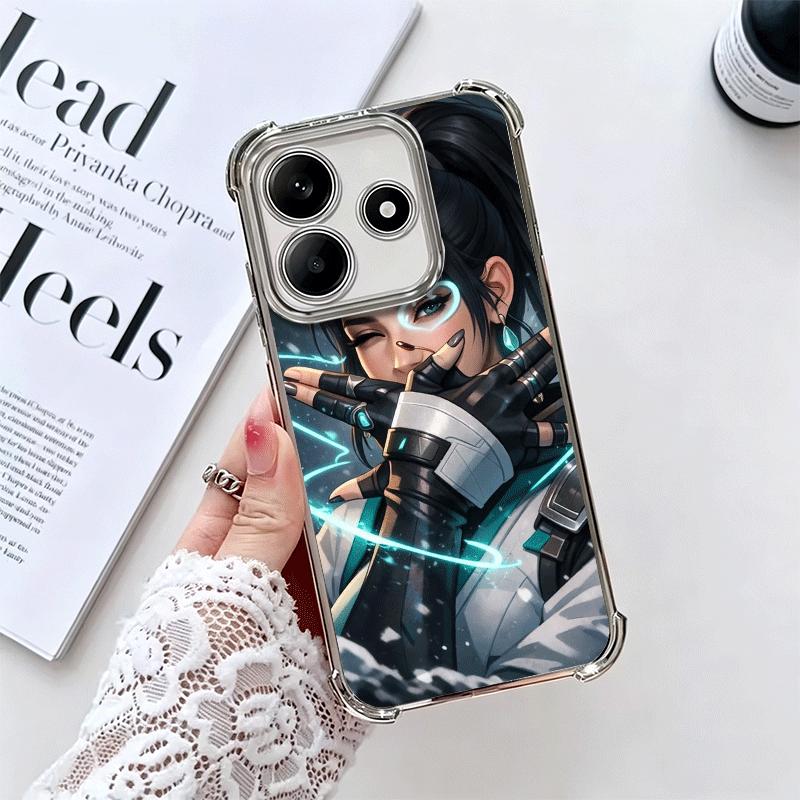 Мягкий чехол для телефона V-Valorant Sage для Xiaomi Redmi Note 14 15 Pro Plus 13 12 11S 11T 5G 10 9S 9, гальванический, противоударный, Fundas