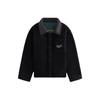 Fall Classics 2024 Reversible Ola Collar Single-Breasted Drop Shoulder Long Sleeve Jacket Kids Jackets Black KHK010178-001