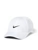 Nike Универсальная большая кепка из полиэстера, Белый/Черный,