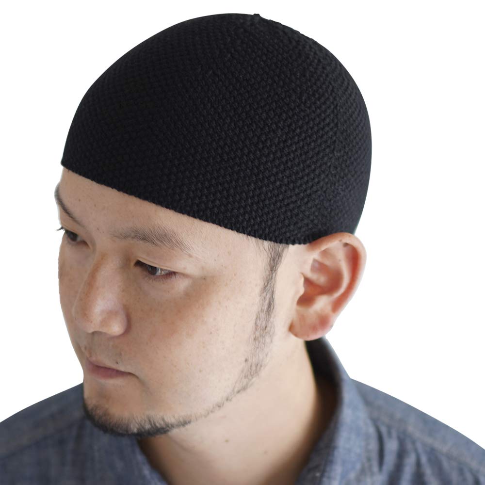 Nakota Премиальный Хлопок Бесшовный Исламский Короткий Вязаный Колпак для Больших Размеров Глубокий Сделано по Размеру Черная Шапка, Бини, Мужской, В наличии, Непрозрачный, Посадка, 100% Хлопок,