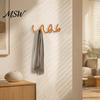 Decorative Wall Hangers Wave Hook, Nordic Style Iron Art Three Modern Entryway Organizer Mounted Storage Rack for And Living Room Minimalist