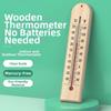 Деревянный термометр с безртутной жидкостью и четкой шкалой для контроля температуры в различных условиях