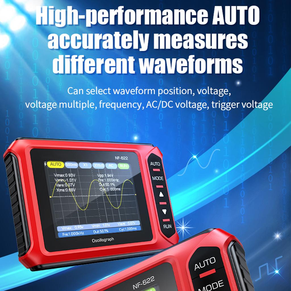 Портативный осциллограф, 2,8" ручной цифровой осциллограф-кит с высокой частотой дискретизации 2,5 МГц, 200K