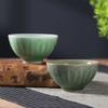 Celadon-Raw Ore Antique Lotus Leaf Single Cups, Ceramic Creative Kung Fu Tea Cup, Chinese Style, Retro Mug Master, Green, 50ml
