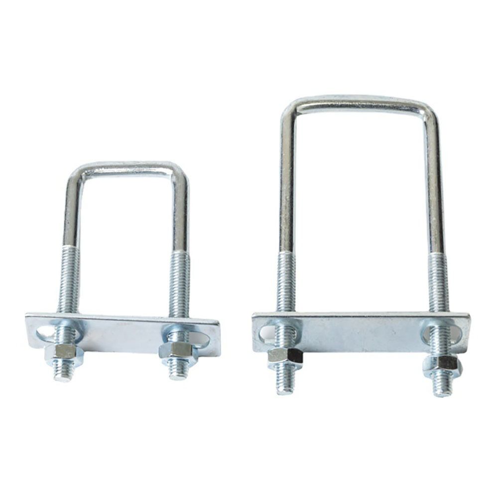 2Sets With Baffle Pipe U-clamp Iron Squa Bolt New Square Clamp