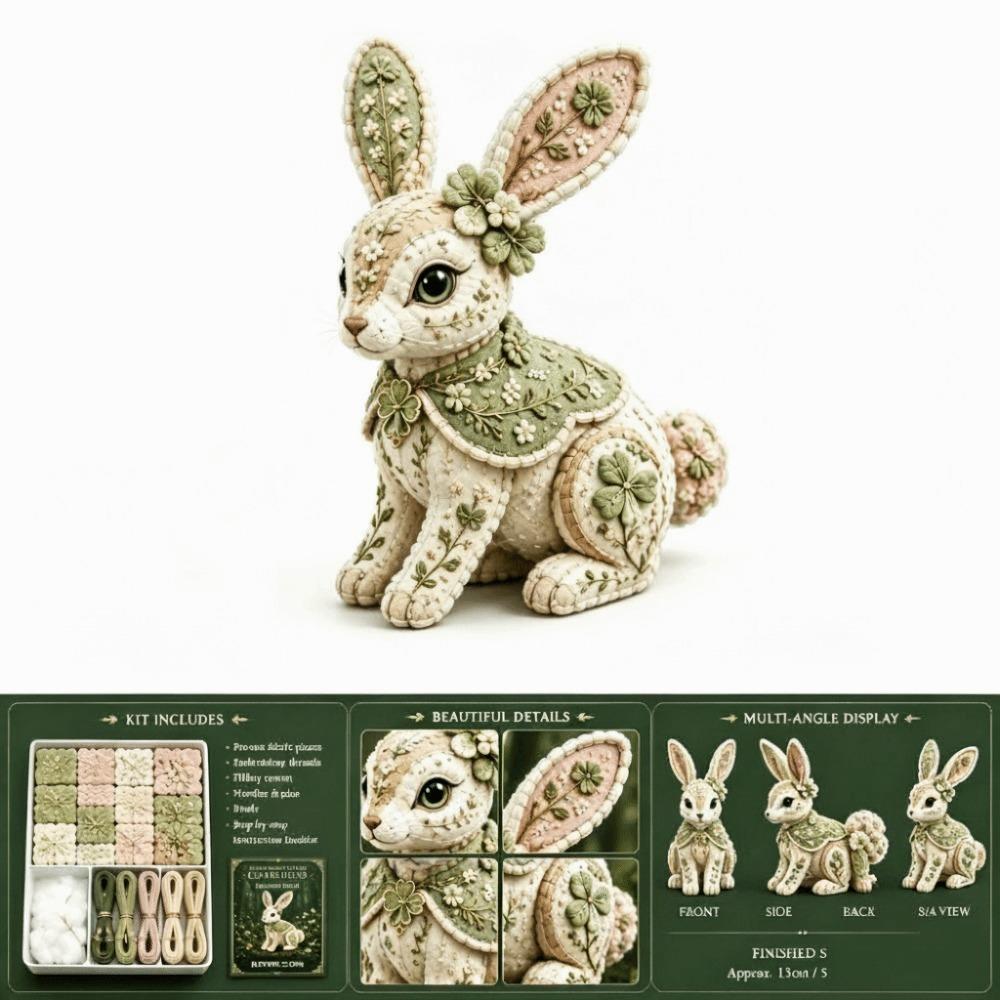 Floral Fabrics DIY Sewing Kit Creative Design Animal Toy Craft Fabric Sewing Kit  For Craft Lover