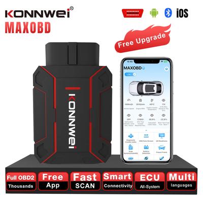 KONNWEI Автомобильный диагностический инструмент OBD для полной системы Подключение по Bluetooth MAXOBD Тестирование аккумулятора Мониторинг автомобиля Автомобильный сканер OBD2