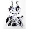 Three Pieces Marble Print Halter Micro Triangle Bikini Swimsuit Women Beach Skirt Swimwear Summer Beach Bathing Suit Bikini Set
